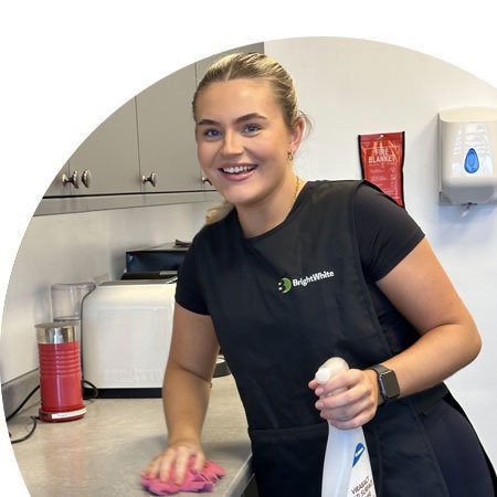Happy Cleaners at Bright White